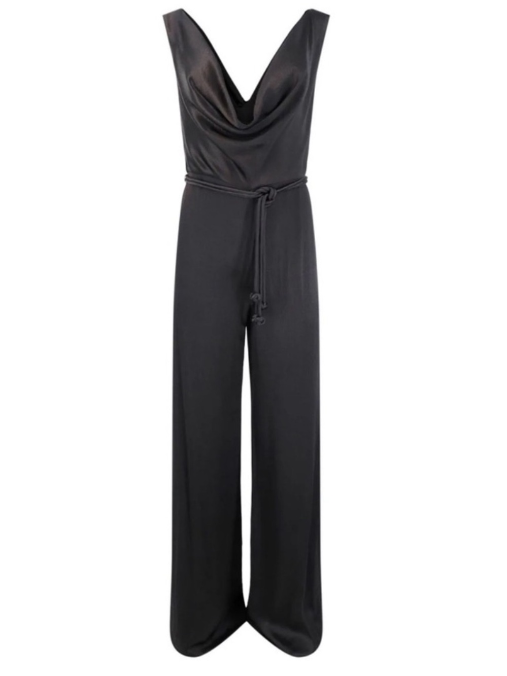 Alexis Sare Sleek Black Cowl Neck Jumpsuit